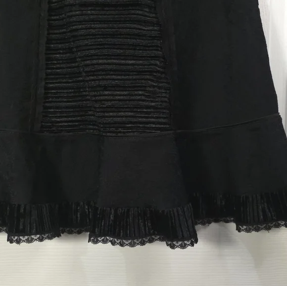 Kollontai Gothic Lolita Lace & Mesh Mini Dress Velvet Back Size L - Picture 7 of 9